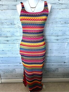 Multi-Color Striped Tank Maxi Dress